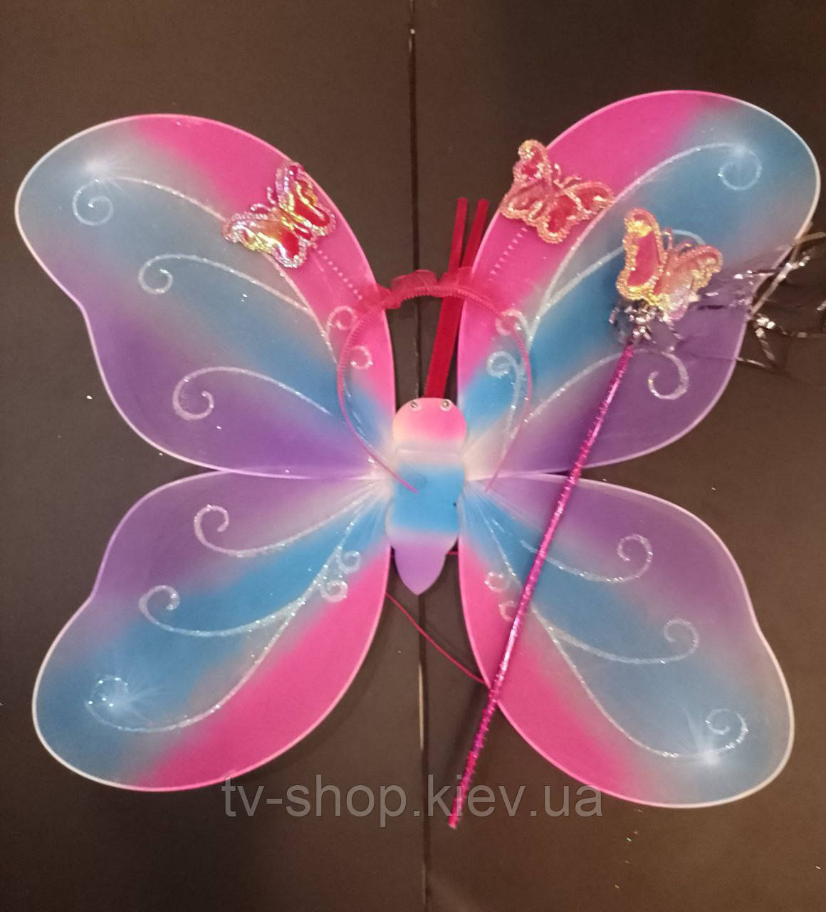 Крила карнавальні Метелик кольоровий, фото 1