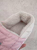 Уги дутики UGG короткі РОЖЕВІ стьобані теплі PINK зимові жіночі, фото 5