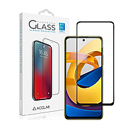 Защитное стекло ACCLAB Full Glue для Xiaomi Poco M4 Pro 5G (Black)