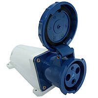 Силова розетка 2Р+РЕ 63А, ССІ-133 TAKEL, для 220 В (503237) ТАКЕЛ, стаціонарна