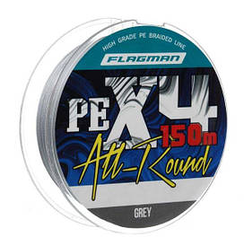 Шнур Flagman All-Round PE X-4 150м 0.08 мм Grey