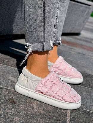 Рожеві Уги дутики короткі теплі PINK зимові жіночі, фото 4