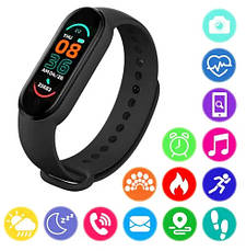 Фітнес браслет трекер Smart Band M6 смарт годинник Чорний, фото 5