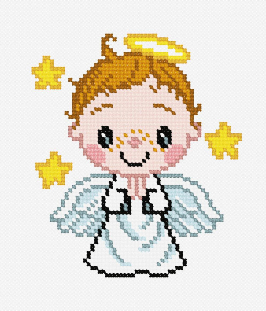 Набір для вишивання хрестиком "Янголятко-хлопчик", N1306, 13*15 см, Charivnytsya, фото 1