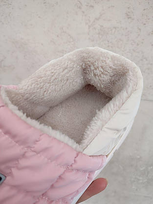 Уги РОЖЕВІ дутики короткі теплі PINK UGG зимові жіночі, фото 5