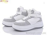 Ботинки женские "Бабочка-Mengfuna-AESD" 192 white-grey