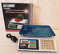 Весы электронные торговые до 55 кг Alfasonik AS-A099 с металлическими кнопками
