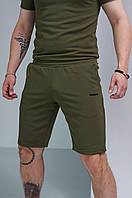 Спортивные шорты мужские Reebok зелёные летние , Шорты рибок с карманами