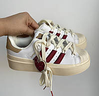 Кроссовки Adidas Superstar Beige Red