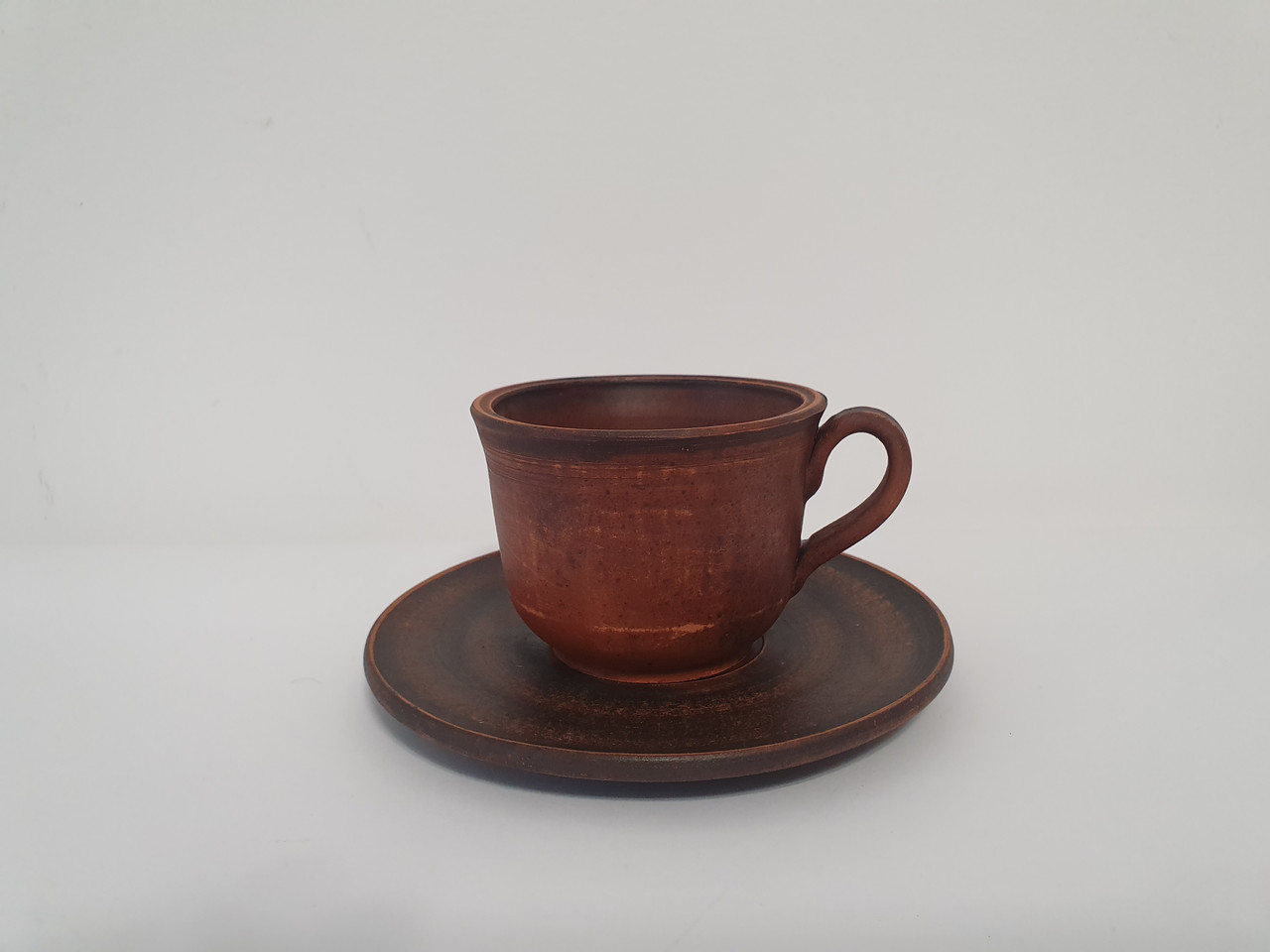 Чашка кавова з блюдцем (для кави з червоної глини) 0,15 л