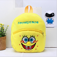 Рюкзачок для садка. Дитячий рюкзак для садка Спанч Боб SpongeBob. Плюшевий рюкзачок для садика Губка Боб