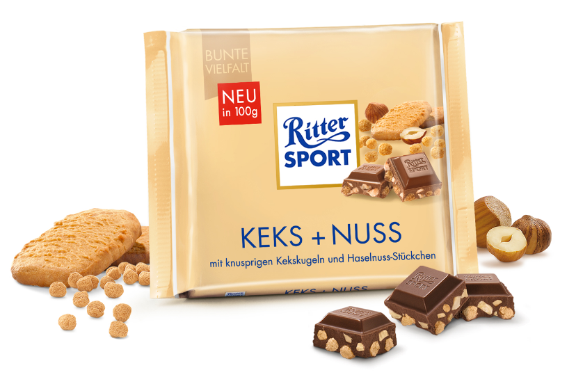 Шоколад Ritter Sport Keks + Nuss (Риттер Спорт печенье + орех), 100 г - фото 4 - id-p337380980