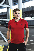 Мужская футболка поло Nike красная летняя, Спортивная тенниска на лето