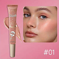 Кремові рум'яна для обличчя Ushas cream blush №01, 12 мл