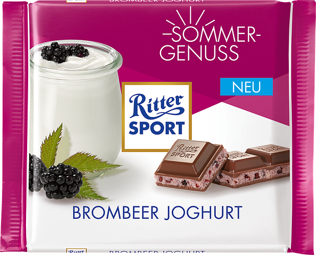 Купить Шоколад Ritter Sport Brombeer Joghurt (Риттер Спорт йогурт ...