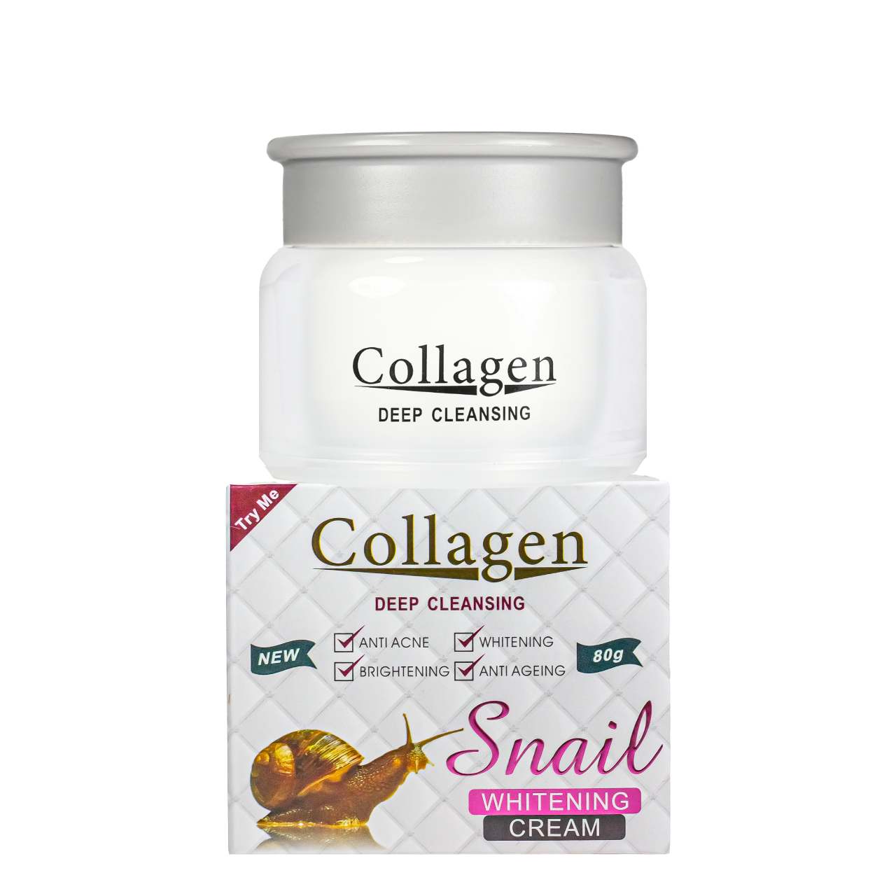 Крем для обличчя Collagen Snail Deep Cleaning відбілюючий, 80 г