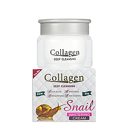 Крем для обличчя Collagen Snail Deep Cleaning відбілюючий