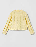 Укорочений жовтий светер бренду ZARA