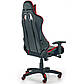 Геймерське крісло екошкіра Defender чорно-червоне з регульованими підлокітниками та подушками, фото 2