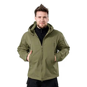 Чоловіча тактична куртка (демісезон) Eagle JA-23 Soft Shell із флісом Олива M (3_03690)