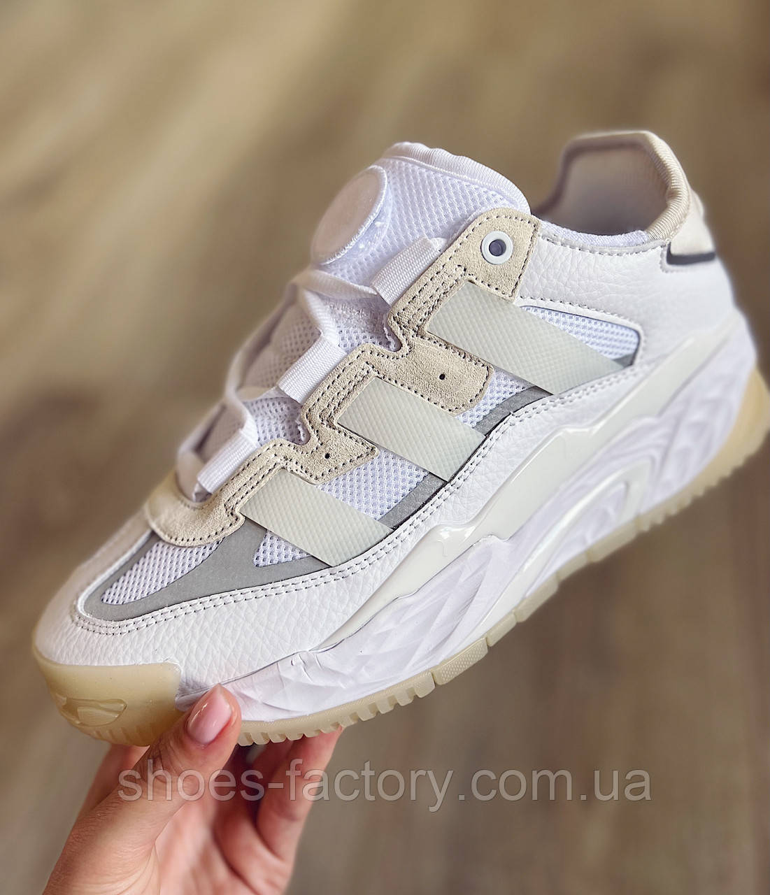 Білі кросівки Adidas Niteball Адідас Найтбол унісекс