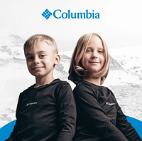Дитяча термобілизна флісова Columbia чорна для дітей до -32 °C тепла для хлопчиків і дівчаток найкраща