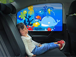 Дитяча сонцезахисна шторка в автомобіль на магнітах AIWA права задні двері 1 шт 04128