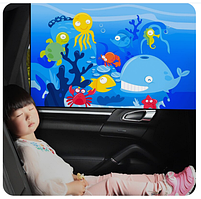 Дитяча сонцезахисна шторка в автомобіль на магнітах AIWA 1 шт 04129