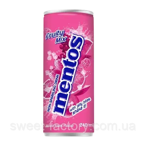 Mentos Fruity Mix non-sparkling drink с желе 240ml, фото 1