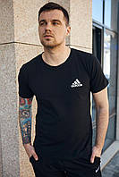 Чоловіча футболка Adidas чорна , Футболка Адідас літня якісна