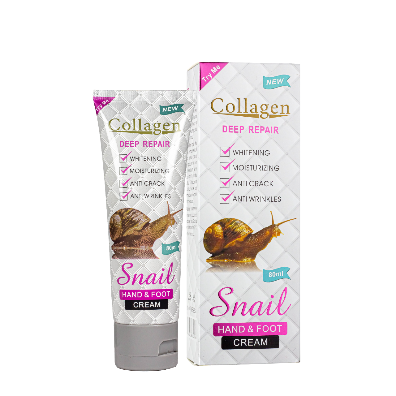 Крем для рук і ніг Collagen Snail Deep Repair відбілюючий 80 мл, фото 1