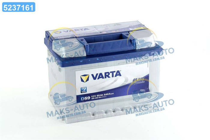 Аккумулятор 60Ah-12v VARTA BD(D59) (242х175х175),R,EN540 560 409 054 ...