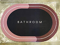 Килимок для ванної, кухні водопоглинаючий розмір 40х60 см рожевий BATHROOM