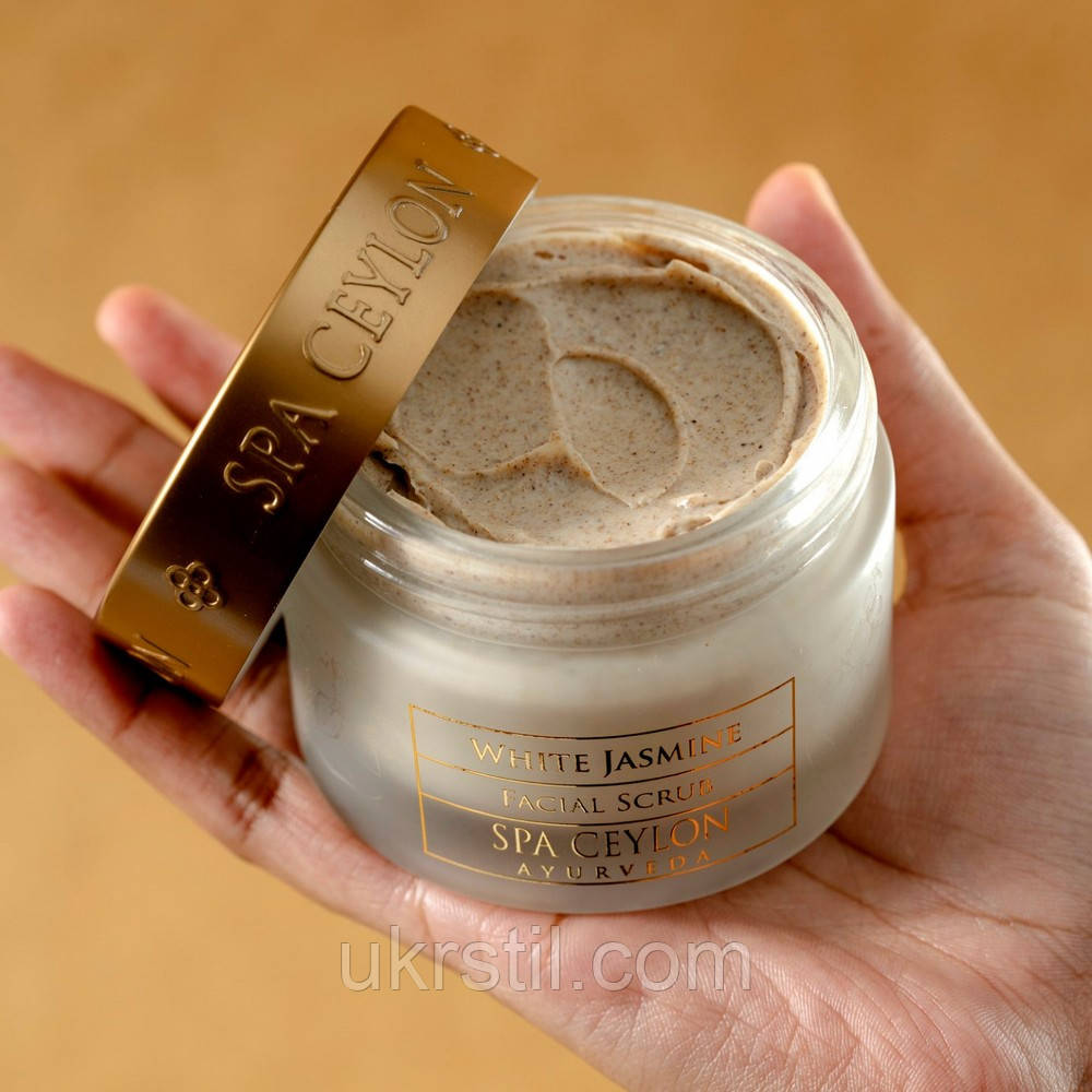 Скраб для сухої шкіри обличчя Білий жасмин 100 г, SPA Ceylon, фото 1