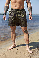 Мужские пляжные шорты с карманами камуфляжные , Шорты для плавания летние