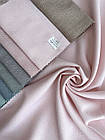 Однотонна лянна двухстороння штора "Olimpos"  Колір: ніжно рожевий, фото 2
