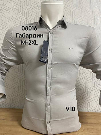 Однотонна чоловіча сорочка BlackStone габардин V10, фото 1