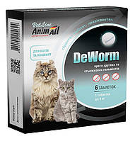 DeWorm для котов и котят AnimAll VetLine, 6 таблеток