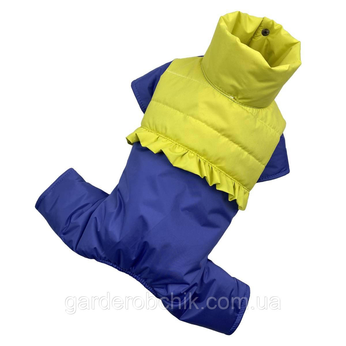 Комбінезон зимовий для собаки "Дівчинки" AD-20 із закритим животом S-XXL. Одяг для собак