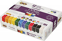 Гуаш CLASSIC ZІBІ 12 кольорів по 20 мл. картоний пенал, (ZB.6612)