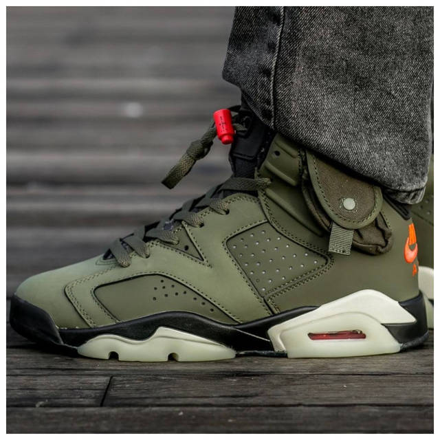 Мужские кроссовки Nike Air Jordan 6 Retro x Travis Scott Khaki