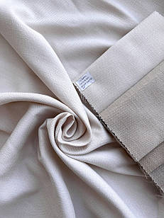 Цена за 4 м! Однотонна лянна двухстороння штора "Olimpos" Колір: Молочний