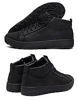 Мужские зимние кожаные ботинки E-series, Мужские сапоги зимние черные, спортивные ботинки