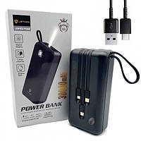 Power bank LENYES PX368, 30000mAh / Повербанк с фонариком / Портативный внешний аккумулятор