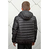 Демісезонна двостороння куртка "ДЖЕК" чорна з помаранчевим, фото 2