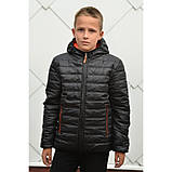 Демісезонна двостороння куртка "ДЖЕК" чорна з помаранчевим, фото 3