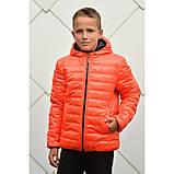 Демісезонна двостороння куртка "ДЖЕК" чорна з помаранчевим, фото 7