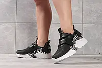 Женские кроссовки Nike Найк Air Huarache City Low, текстиль, сетка, пена, черные с белым 36