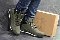 Мужские зимние кроссовки на меху Timberland Тимберленд, зеленые 44