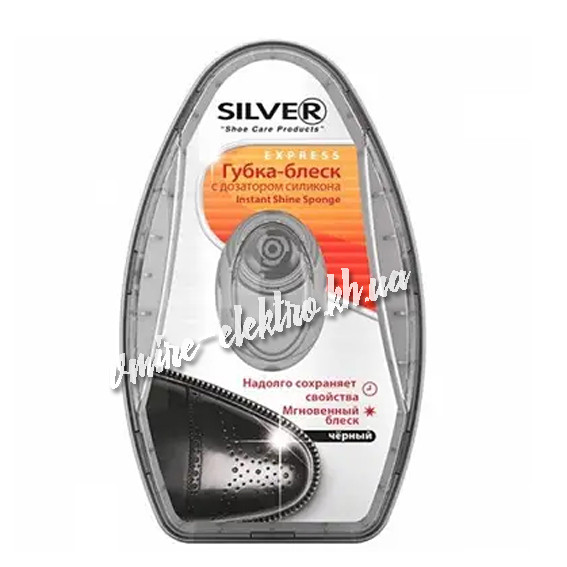 Губка-блиск для взуття Silver чорна, фото 1